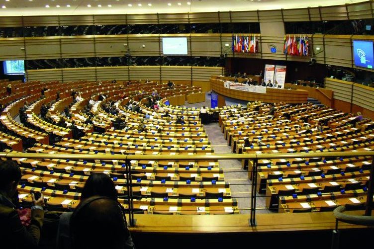 Bild des Europäischen Parlaments, der Plenarsaal.